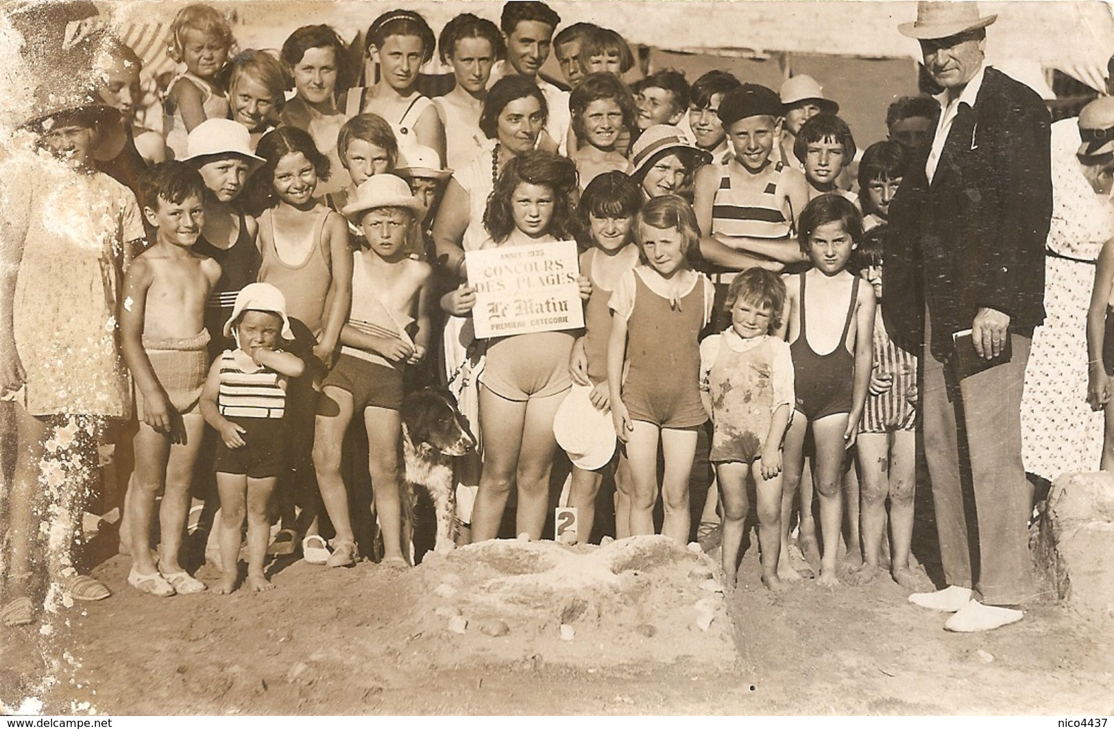 Carte Photo Chatelaillon Grands Concours Des Plages Le Matin 1935 - Châtelaillon-Plage