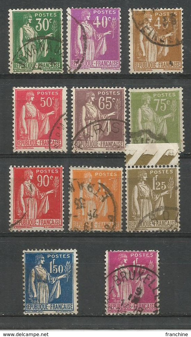 1932-33 -  Type PAIX N° 280 à 289 Oblitérés (o) - Gebraucht