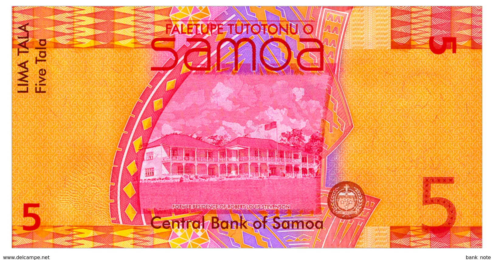SAMOA 5 TALA ND(2014) Pick 38b Unc - Samoa