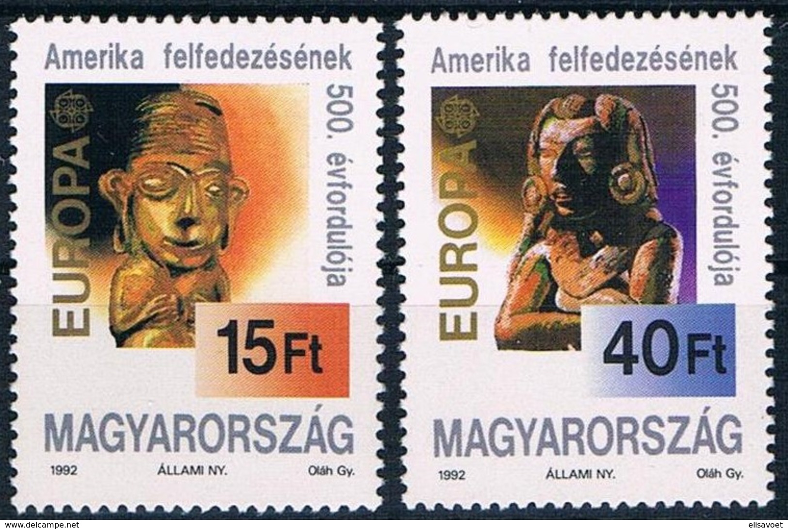 Hongrie Hongarije Ungarn 1992  Yvertn° 3370-3371 *** MNH Cote 6 € CEPT Europa Colombus - 1992