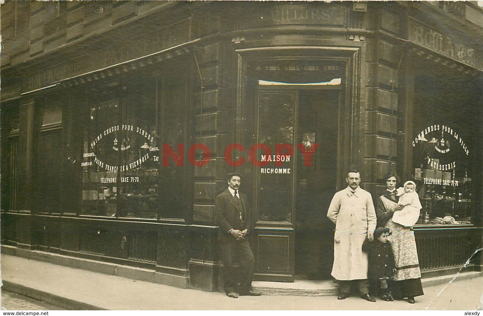 RARE PARIS VII° Boulangerie Pâtisserie Richomme 14 Avenue De Villars Photo Carte Postale - Arrondissement: 07