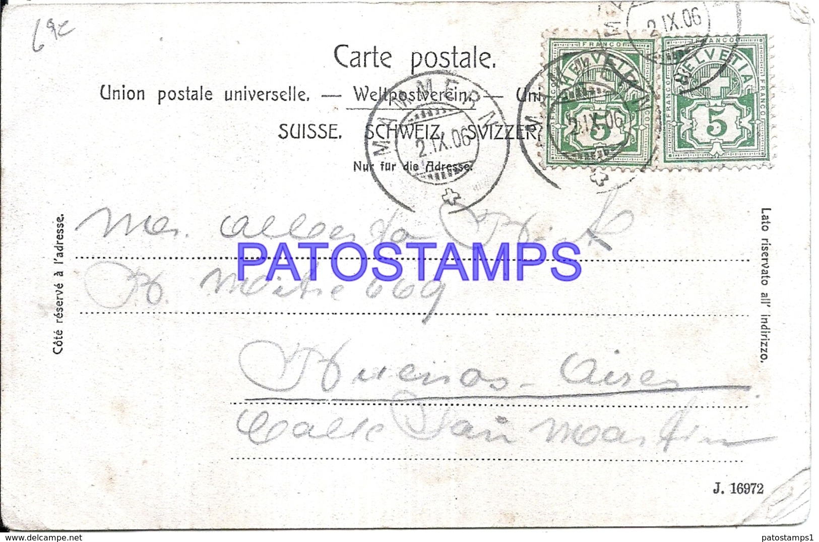 126398 SWITZERLAND MAMMERN MULTI VIEW CIRCULATED TO ARGENTINA POSTAL POSTCARD - Mammern