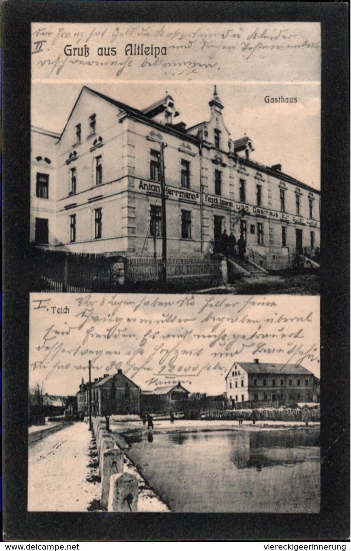 ! 1910 Alte Ansichtskarte Gruss Aus  Altleipa , Gasthaus Zur Guten Quelle - Tchéquie