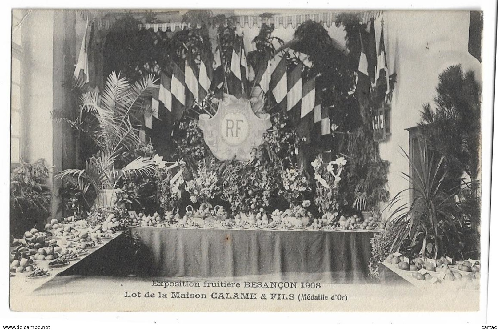 D25 -BESANCON-EXPOSITION FRUITIERE  BESANCON 1908-LOT DE LA MAISON CALAME ET FILS (MEDAILLE D'OR) - Besancon