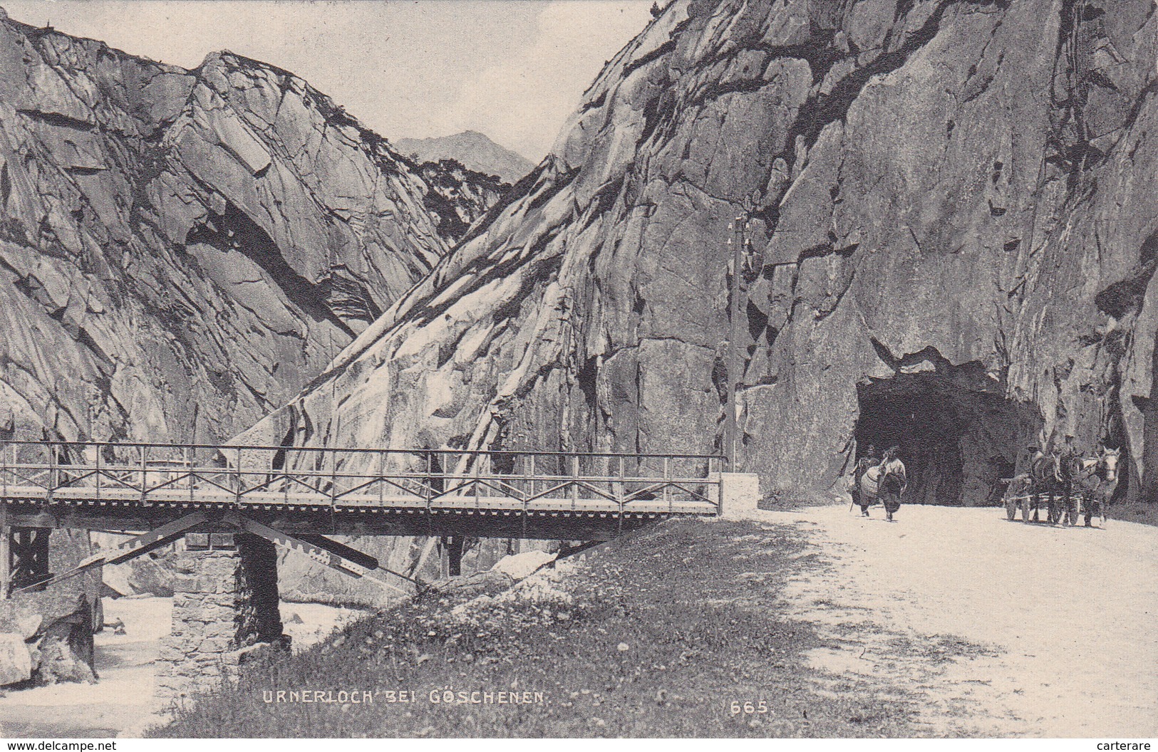 SUISSE,SCHWEIZ,SVIZZERA,SWITZERLAND,HELVETIA,SWISS,URI,LE TROU,TUNNEL,PRES D'ANDERMATT,1908,RARE - Andermatt