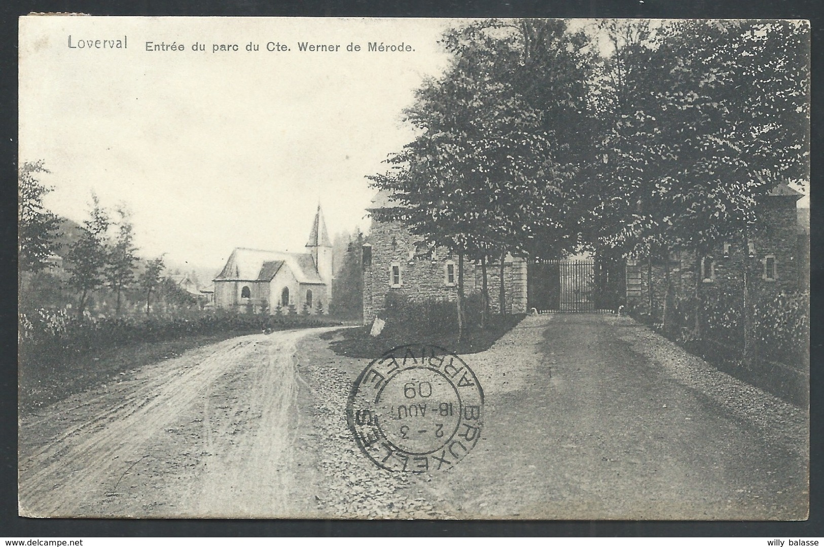 +++ CPA - LOVERVAL - Gerpinnes - Entrée Du Parc Du CteWerner De Mérode  // - Gerpinnes