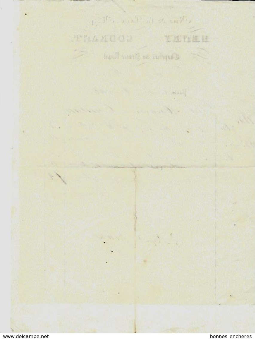 1843 PARIS ROYAL !!  RUE DE LA PAIX HENRY COURANT CHAPELIER DU PRINCE ROYAL Pour Mme Coureau Avec Signature VOIR SCANS - 1800 – 1899