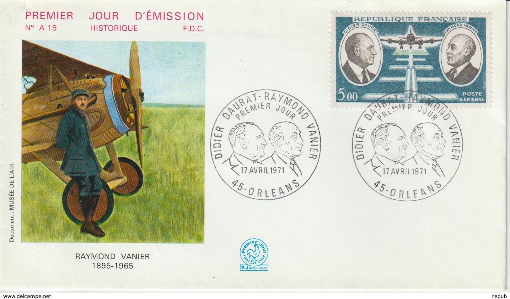 France FDC 1971 Daurat Et Vannier PA 46 - 1970-1979