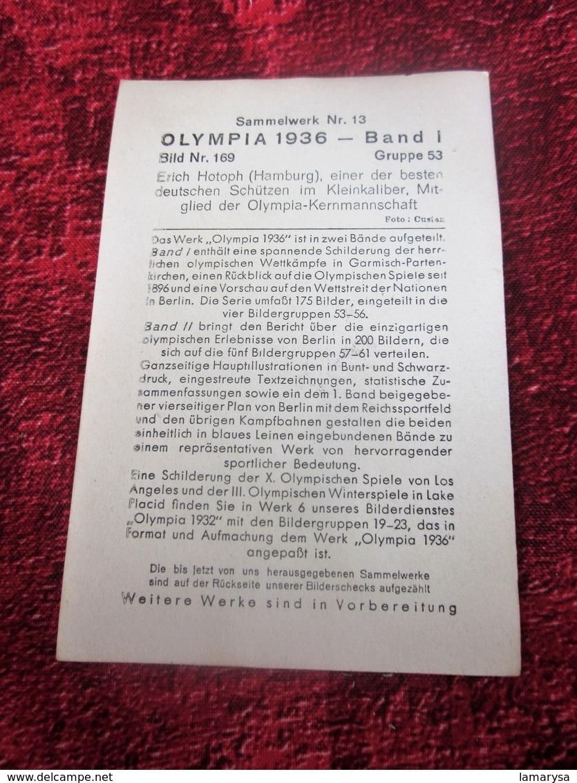 Cigaretten Bilderdienst Olympia 1936 Bilder Band 1 N° 169 Gruppe 53 Chromo Image Cigarettes In Deutschland Olympiagloken - Zigarettenmarken