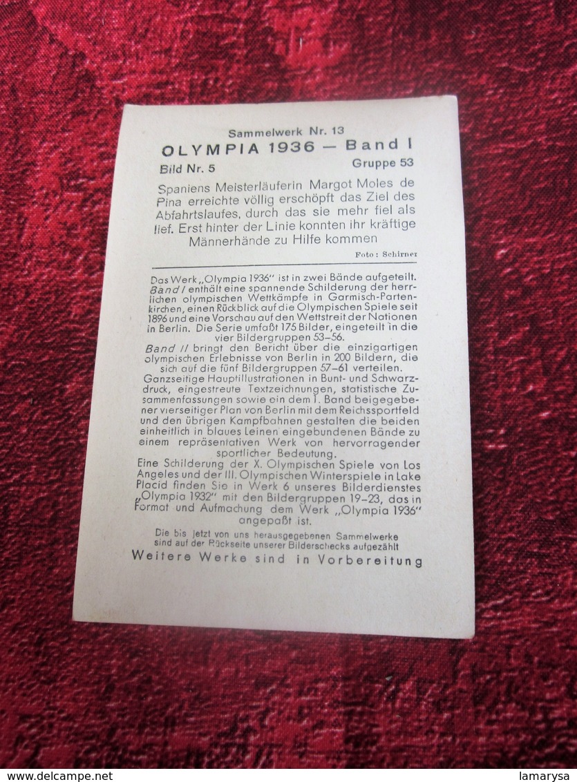 Cigaretten Bilderdienst Olympia 1936 Bilder Band 1 N° 5  Gruppe 53 Chromo Image Cigarettes In Deutschland Olympiagloken - Zigarettenmarken