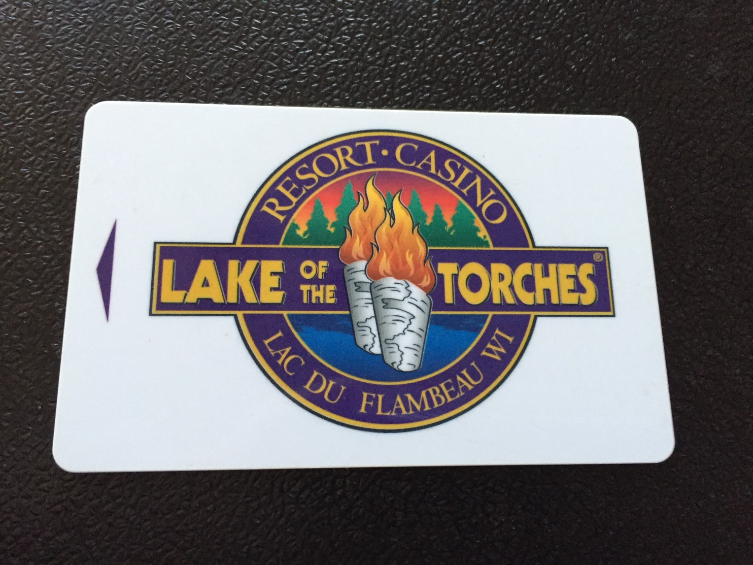 Hotelkarte Room Key Keycard Clef De Hotel Tarjeta Hotel  LAKE OF THE TORCHES RESORT CASINO LAC DU FLAMBEAU WI - Non Classés