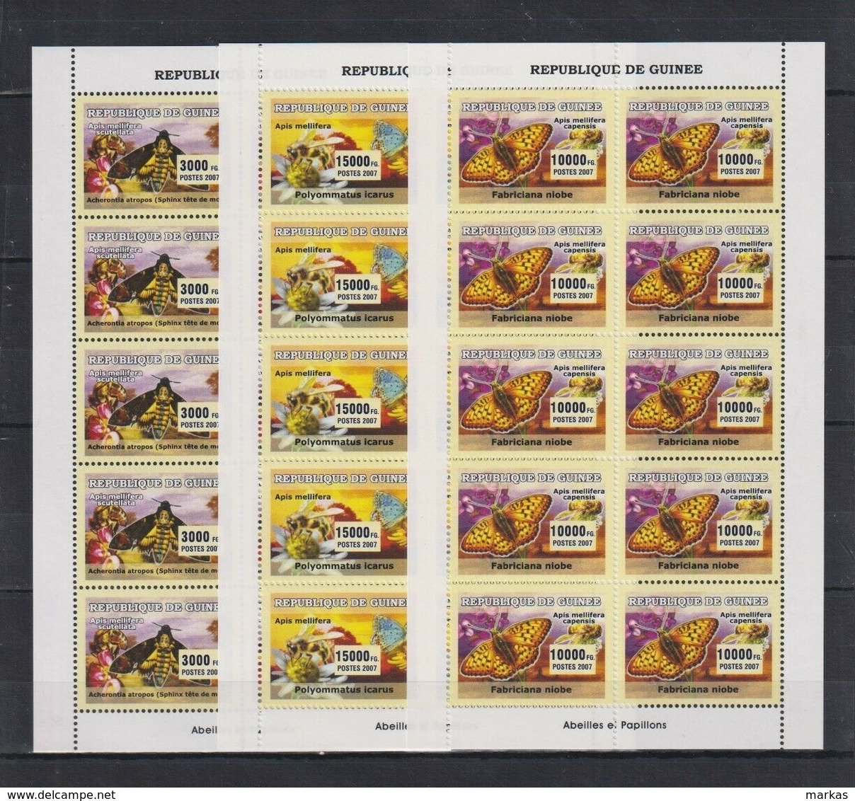 P326. Guinea - MNH - Animal Kingdom - Butterflies - Bees - Flowers - 2007 - Altri & Non Classificati