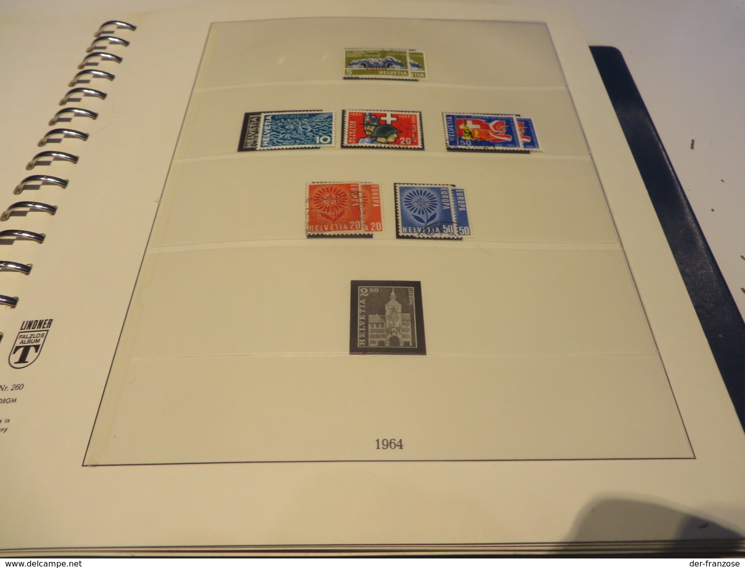 S C H W E I Z  1960 bis 1983  Posten  o /  ** / MARKEN auf LINDNER -T- FALZLOS - VORDRUCKTEX  im RINGBINDER