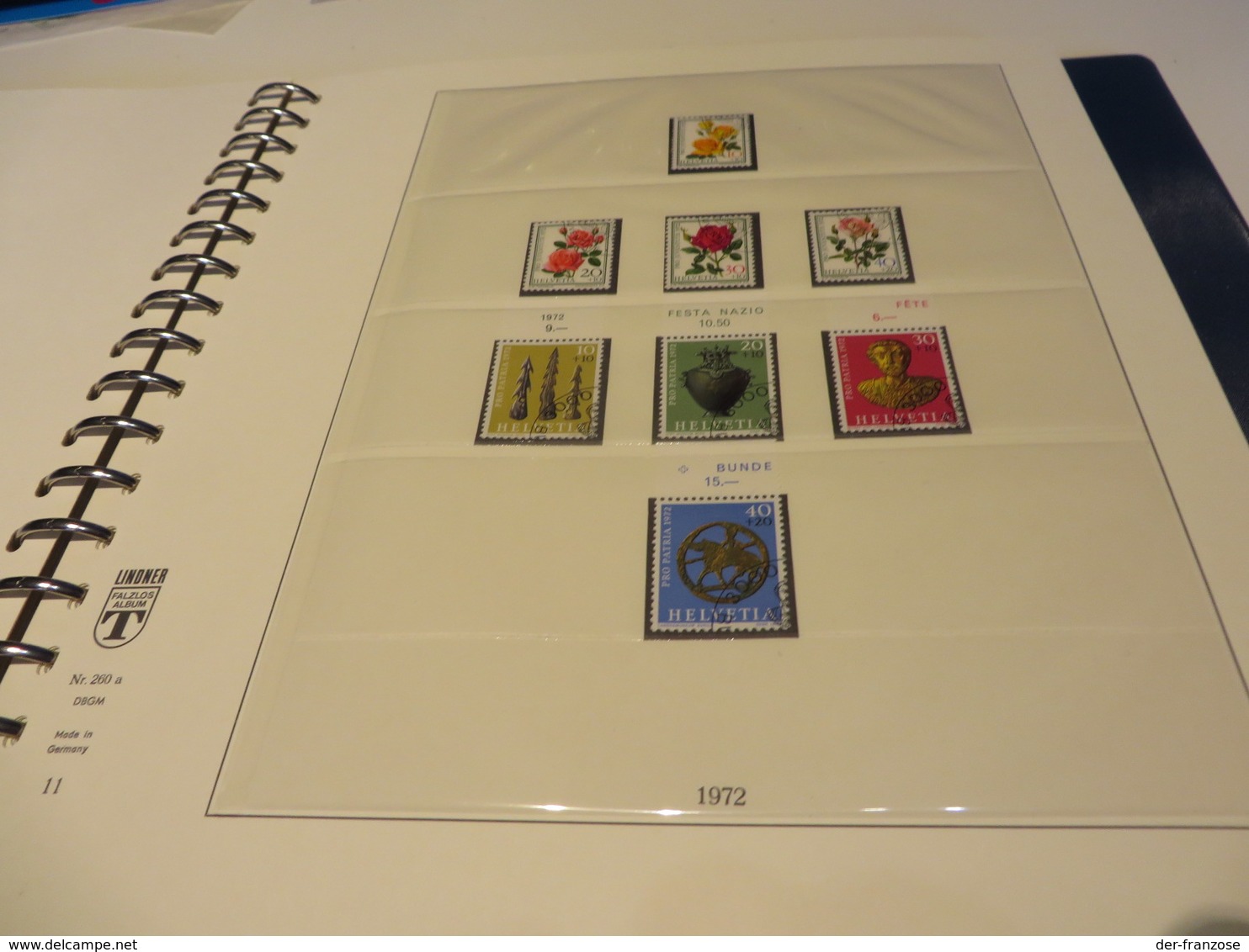 S C H W E I Z  1960 bis 1983  Posten  o /  ** / MARKEN auf LINDNER -T- FALZLOS - VORDRUCKTEX  im RINGBINDER