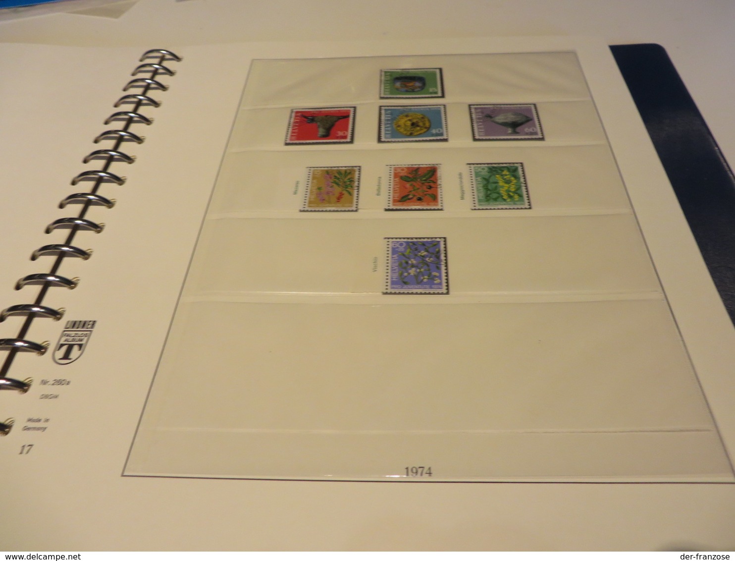 S C H W E I Z  1960 bis 1983  Posten  o /  ** / MARKEN auf LINDNER -T- FALZLOS - VORDRUCKTEX  im RINGBINDER