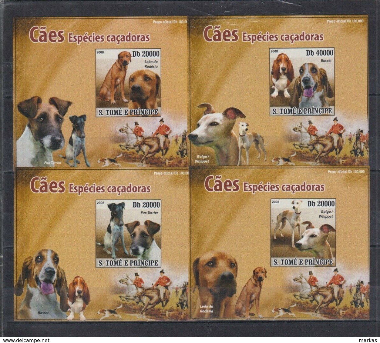 J326. S. Tome E Principe - MNH - Animals - Dogs - Deluxe - Imperf - Sonstige & Ohne Zuordnung