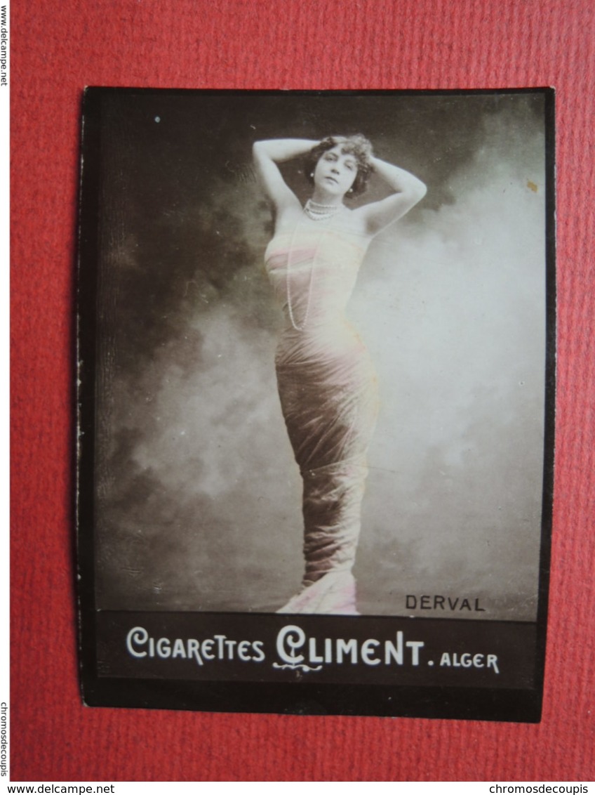 Chromo Photo. Cigarettes CLIMENT. Alger. Artiste. Femme.Erotisme. DERVAL - Climent