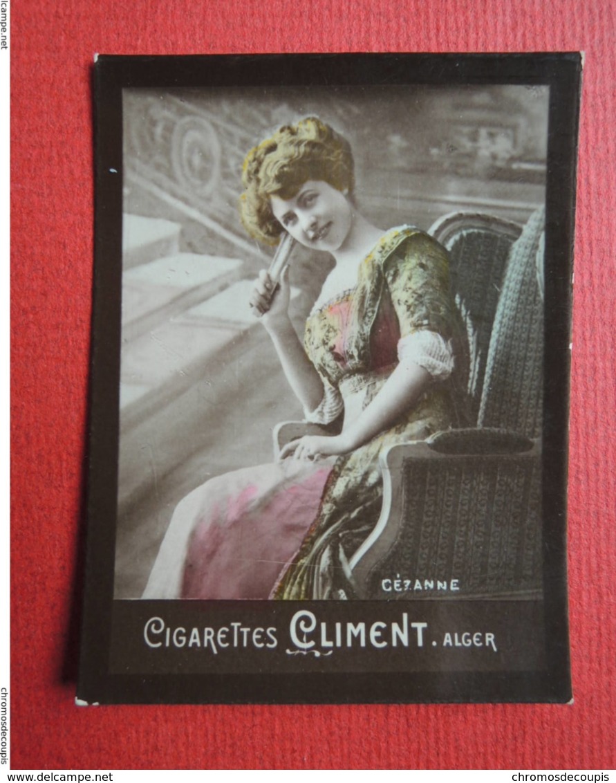 Chromo Photo. Cigarettes CLIMENT. Alger. Artiste. Femme.Erotisme. CEZANNE - Climent