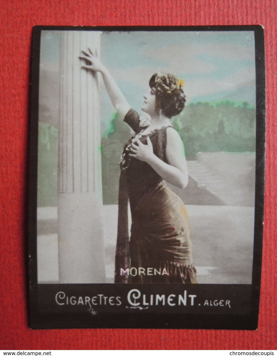 Chromo Photo. Cigarettes CLIMENT. Alger. Artiste. Femme.Erotisme.  MORENA - Climent