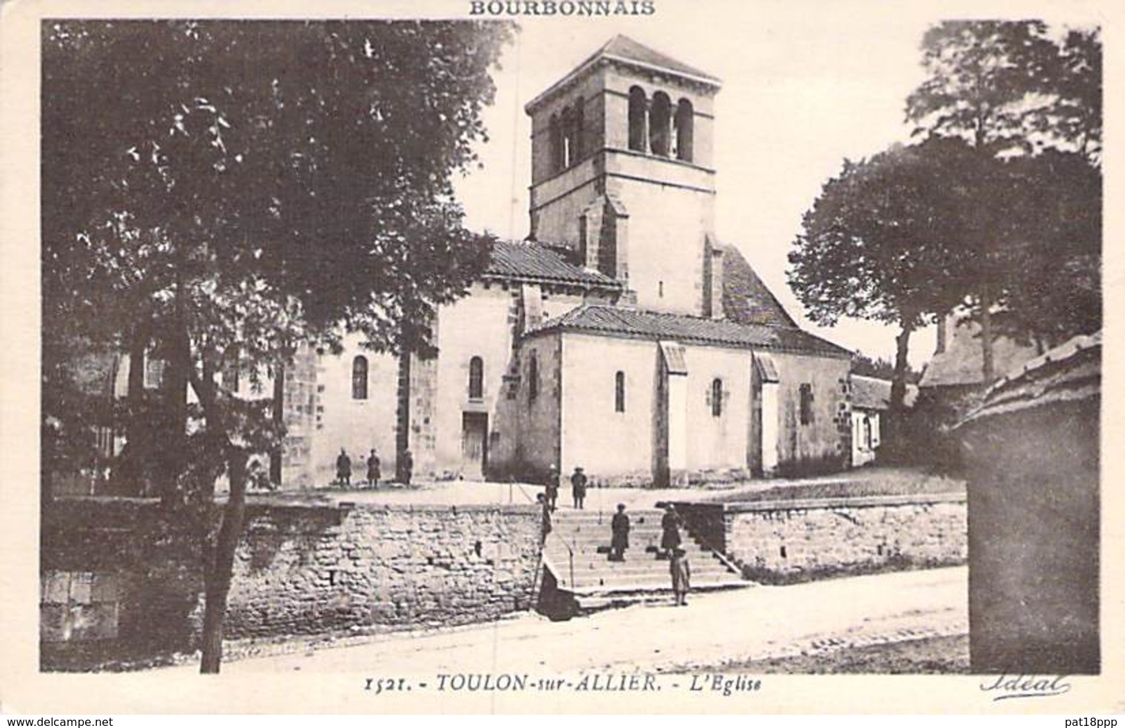 03 - TOULON Sur ALLIER : L'Eglise - CPSM Sépia Format CPA écrite 1934 - Allier - Autres & Non Classés