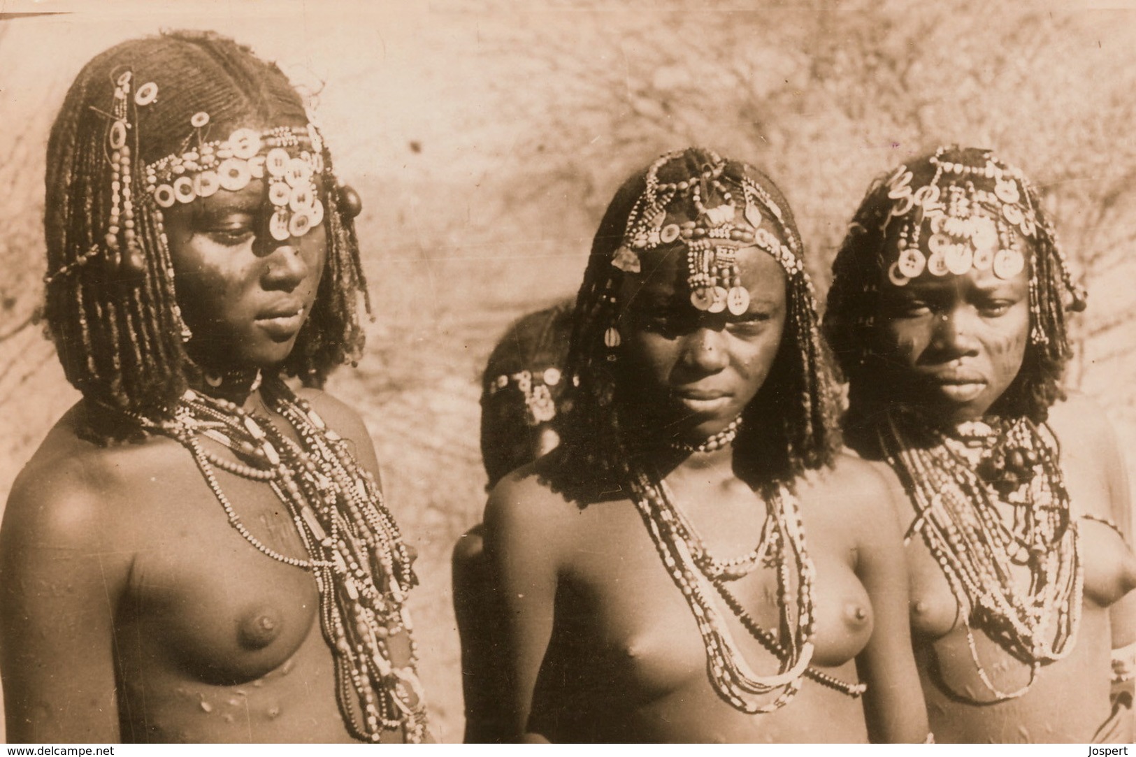 Cunama, Femmes Seins Nus, Nu Etique,  Photo Of Old  Postcard; 2 Scans - Erythrée