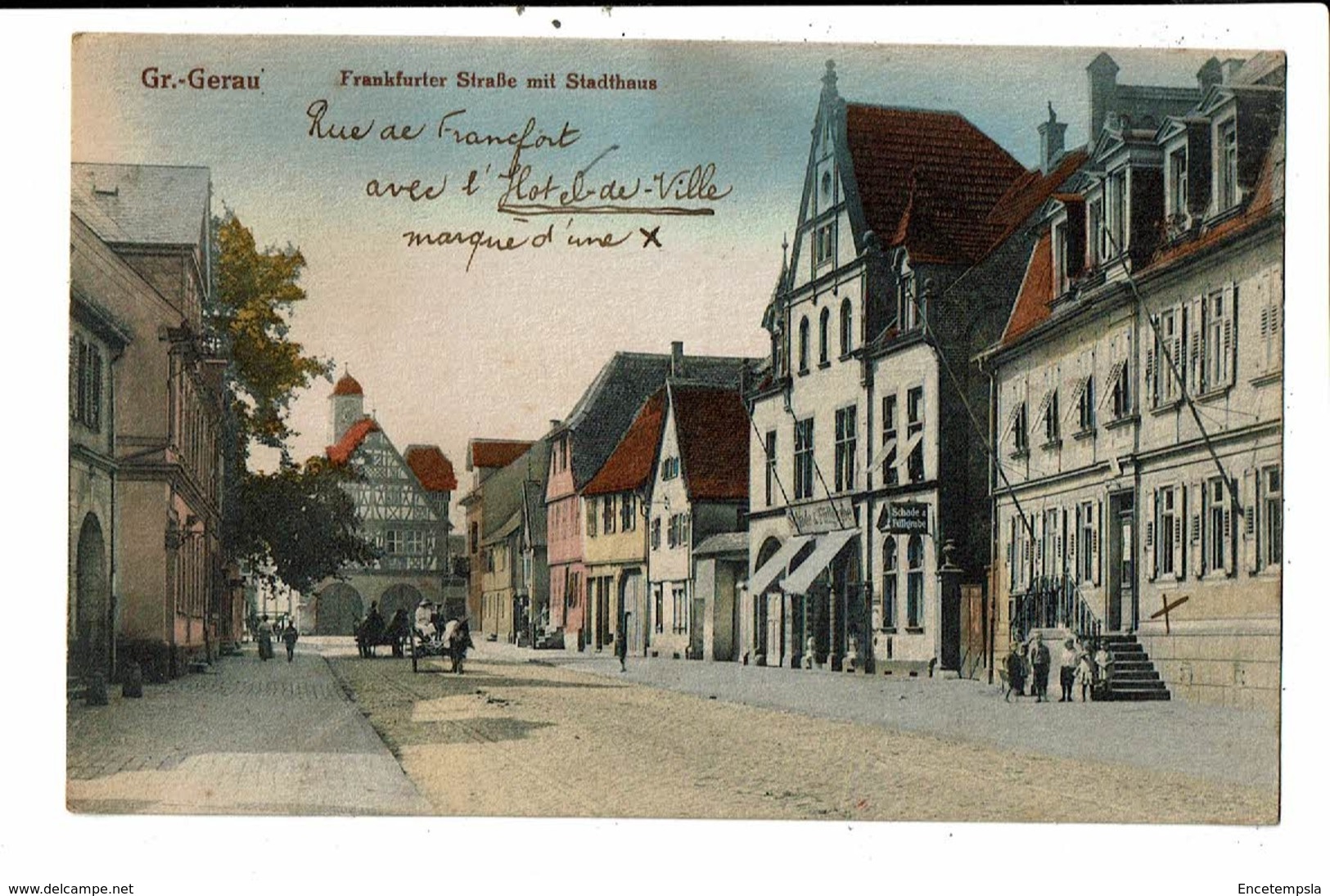 CPA-Carte Postale-Germany-Gross-Gerau-Francfurter Strasse Mit Stadthaus-1921-VM10367 - Gross-Gerau