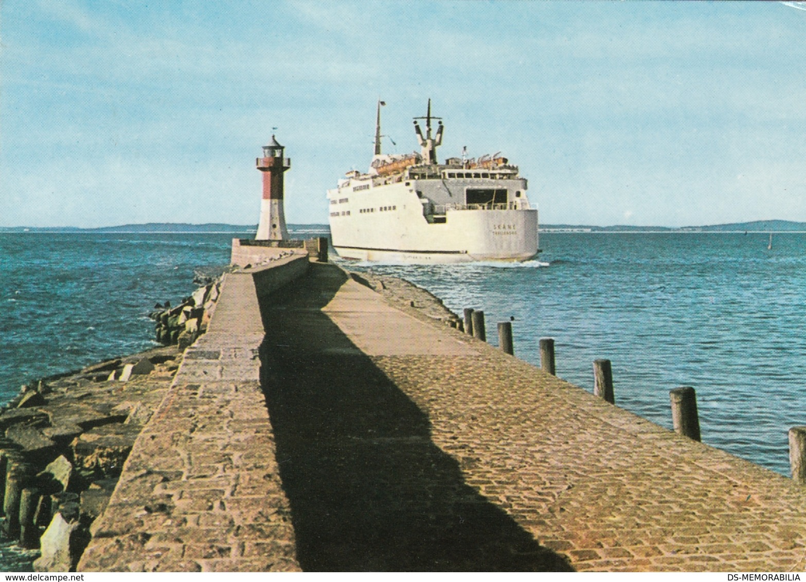 Sassnitz - Schwedenfahre "Skane" An Der Mole , Leuchtturm Lighthouse, Ferry 1970 - Sassnitz