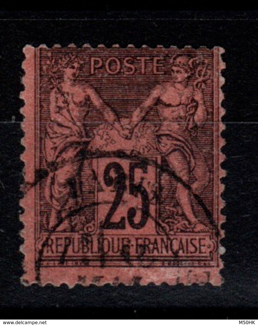 Sage Type II - YV 91 Oblitere, Pas Aminci Cote 30 Euros - 1876-1898 Sage (Type II)