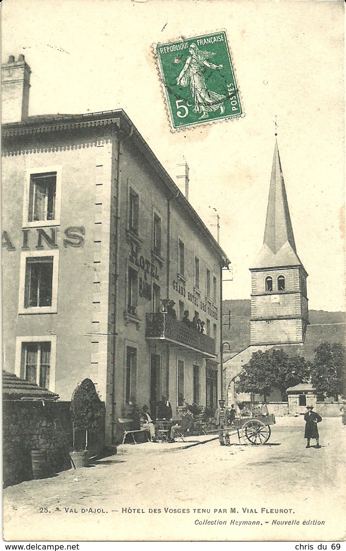 Val D Ajol Hotel Des Vosges Tenu Par M Vial Fleurot - Autres & Non Classés