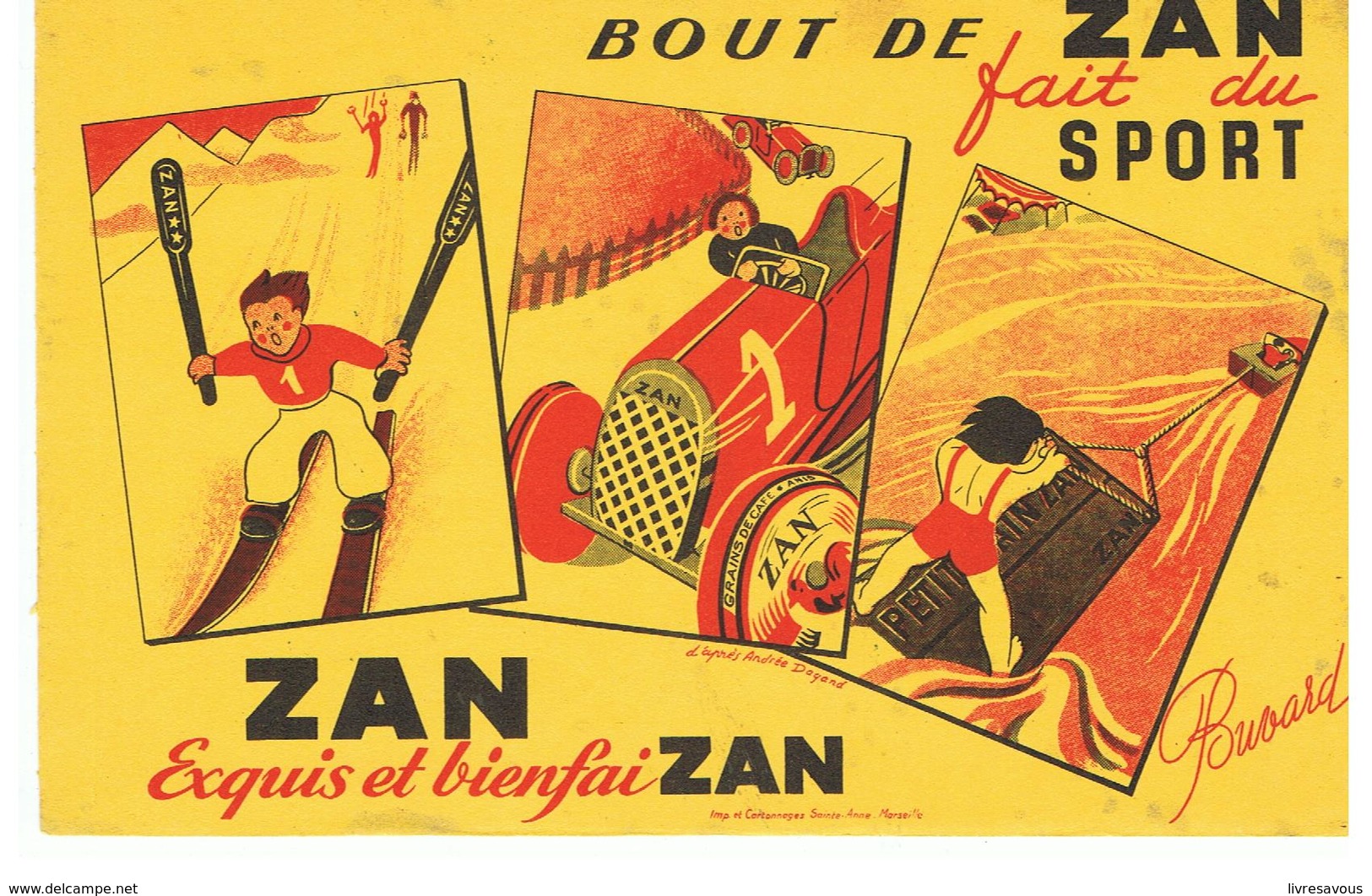 Buvard Bout De ZAN Fait Du Sport - Sucreries & Gâteaux