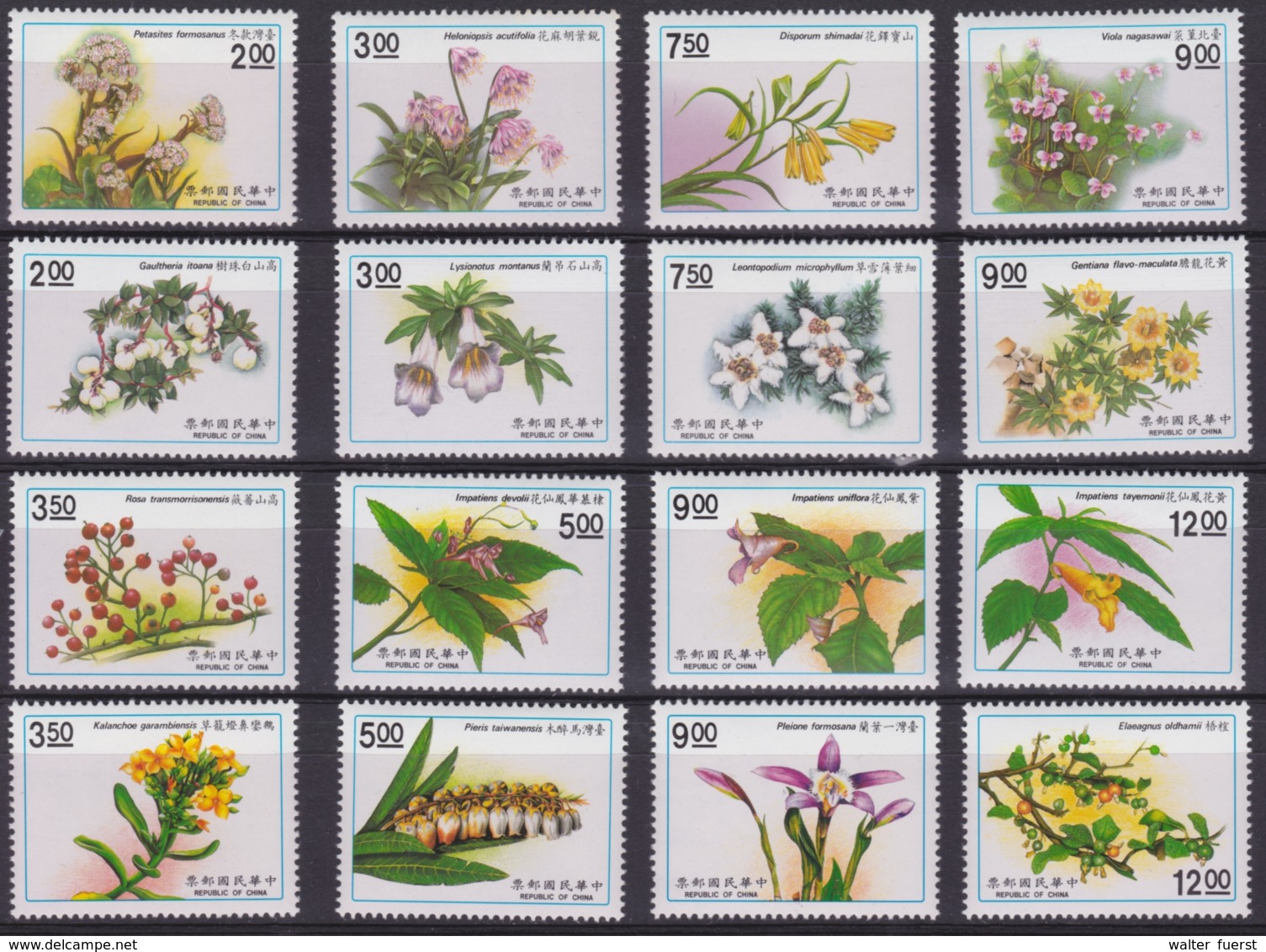 TAIWAN 1991, "Plants I - IV", 4 Series, All Unmounted Mint - Verzamelingen & Reeksen