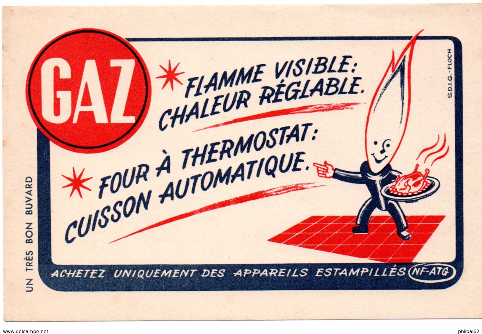 Buvard Four à Gaz à Thermostat, Cuisson Automatique. - F