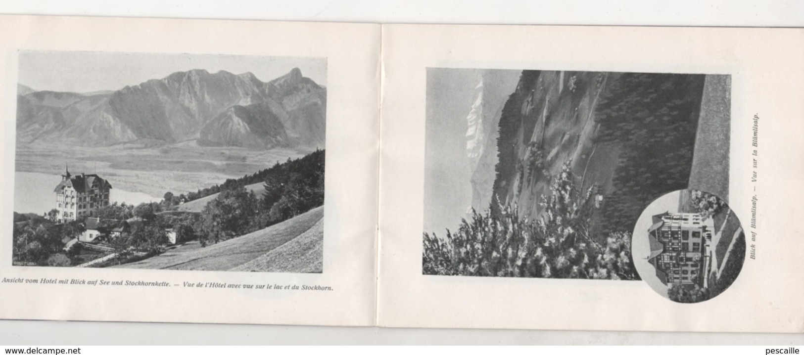 BEAU LIVRET HOTEL JUNGFRAU - GOLDIWIL OB THUN - SCHWEIZ - M. BLATTER PROPRIETAIRE - 1911 - 23 PAGES AVEC PHOTOS