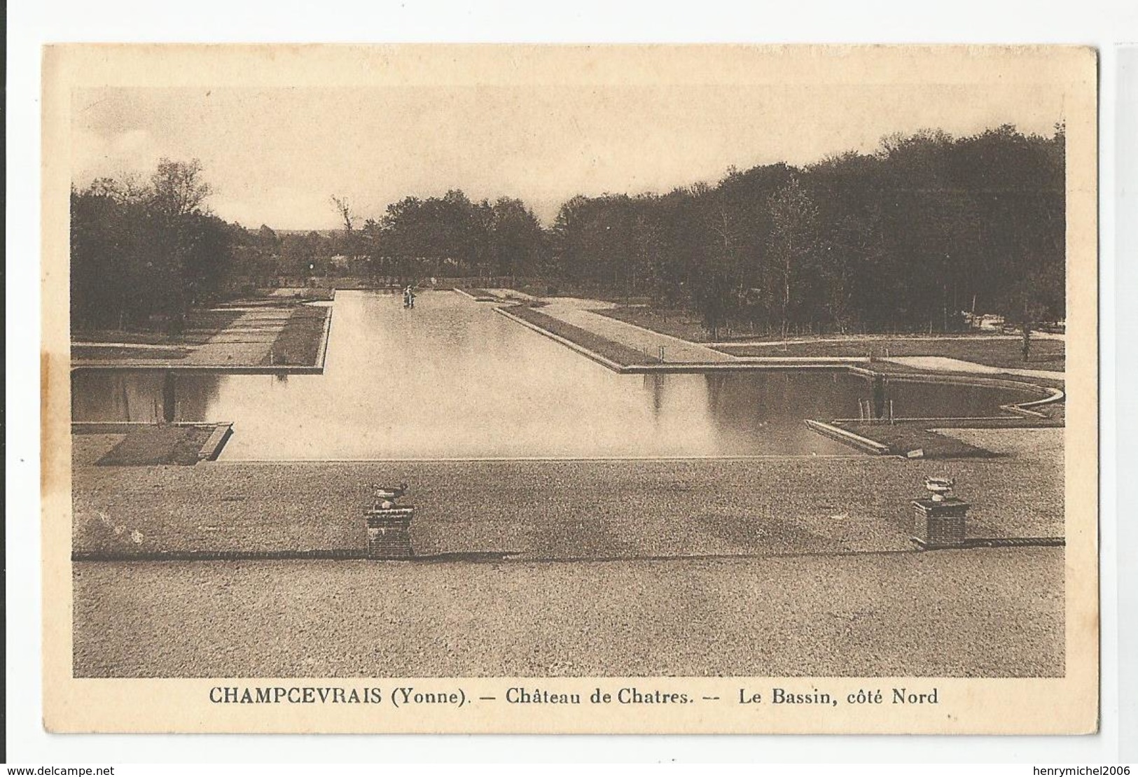 89 Yonne Champcevrais Chateau De Chartres Le Bassin Coté Nord Ed Bizot - Autres & Non Classés