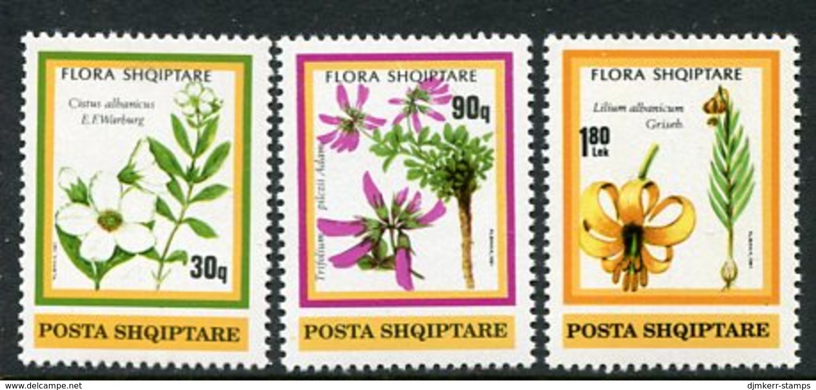 ALBANIA 1991 Flowering Plants MNH / **.  Michel 2470-72 - Albanien