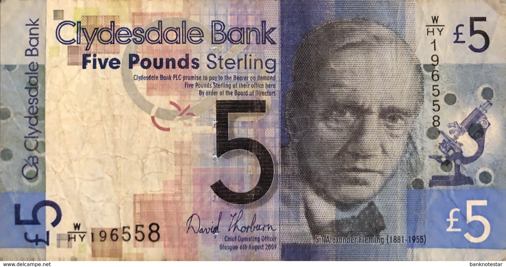 Scotland 5 Pounds, P-229Ib (6.8.2009) - Fine - 5 Pounds