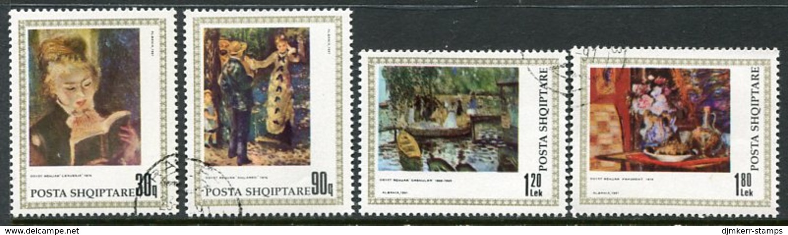 ALBANIA 1991 Renoir Anniversary Set Used.  Michel 2466-69 - Albanien