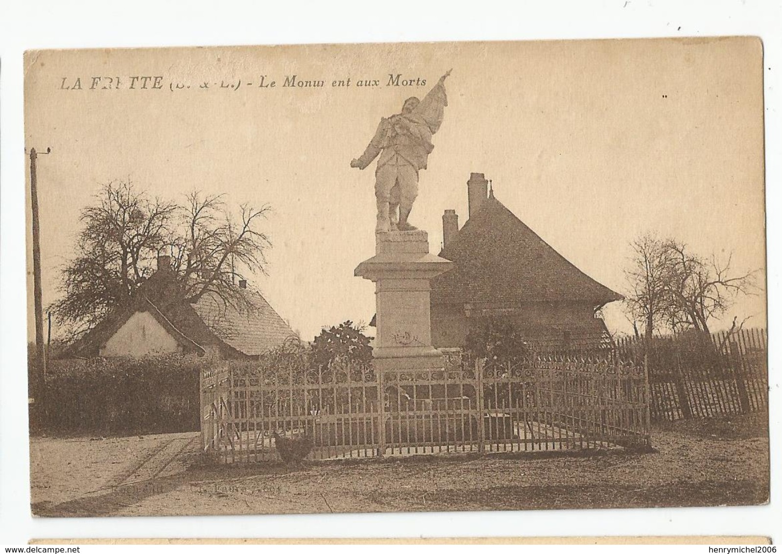 71 Saone Et Loire La Frette Le Monument Aux Morts 1943 - Autres & Non Classés