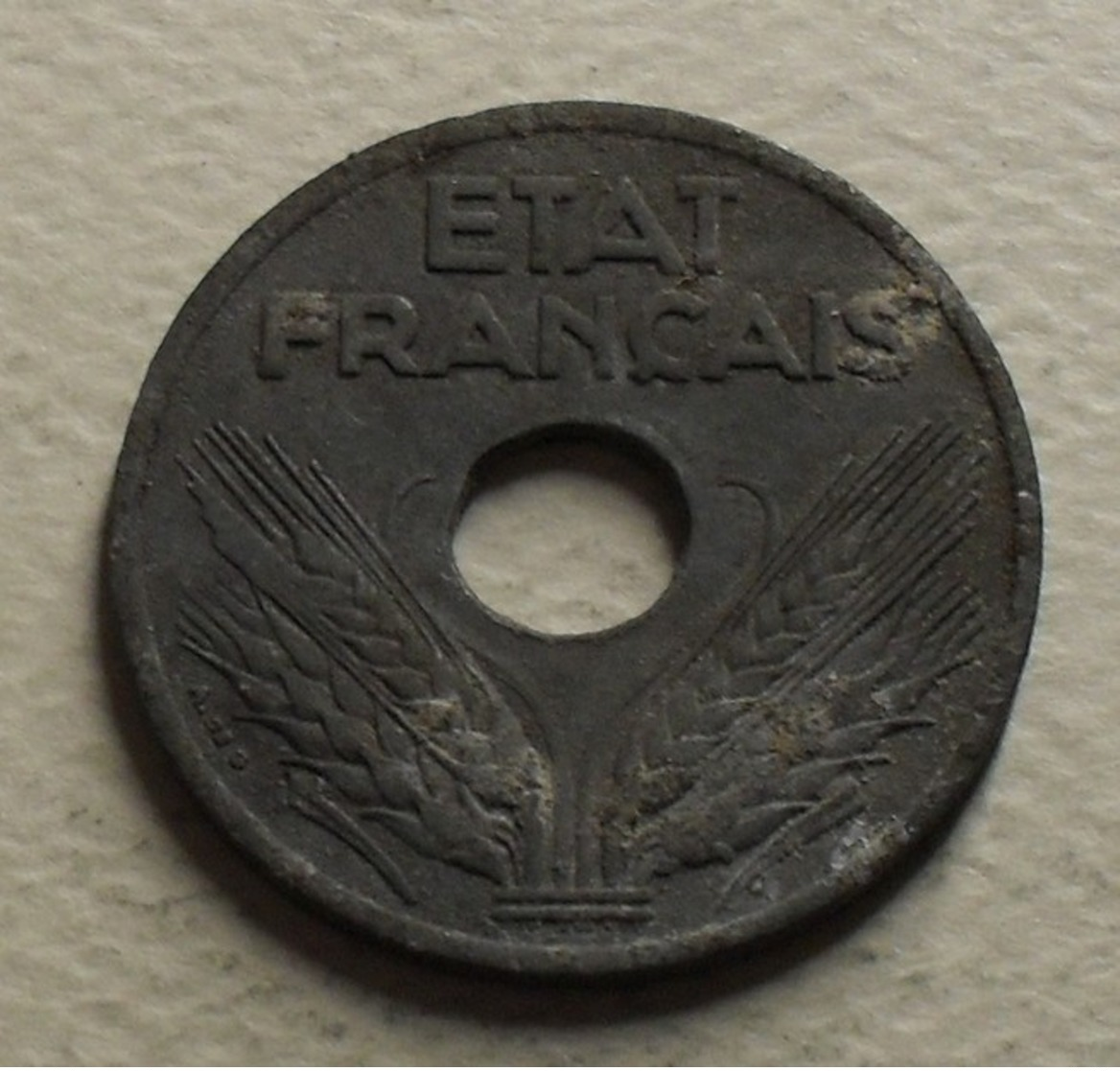 1941 - France - 20 CENTIMES, ETAT FRANCAIS, Zinc, Type 20, Lourde, KM 900.1, Gad 321 - Sonstige & Ohne Zuordnung