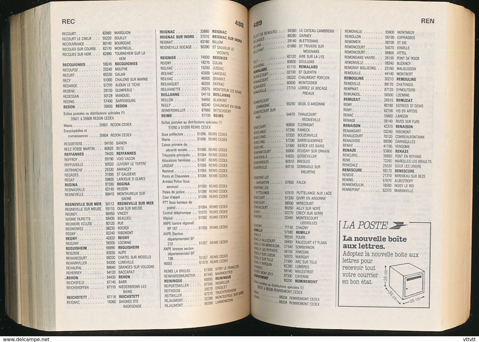 ANCIEN CODE POSTAL 1984 édité Par La Poste, 682 Pages, Format 11 Cm Sur 16,5 Cm - Annuaires Téléphoniques