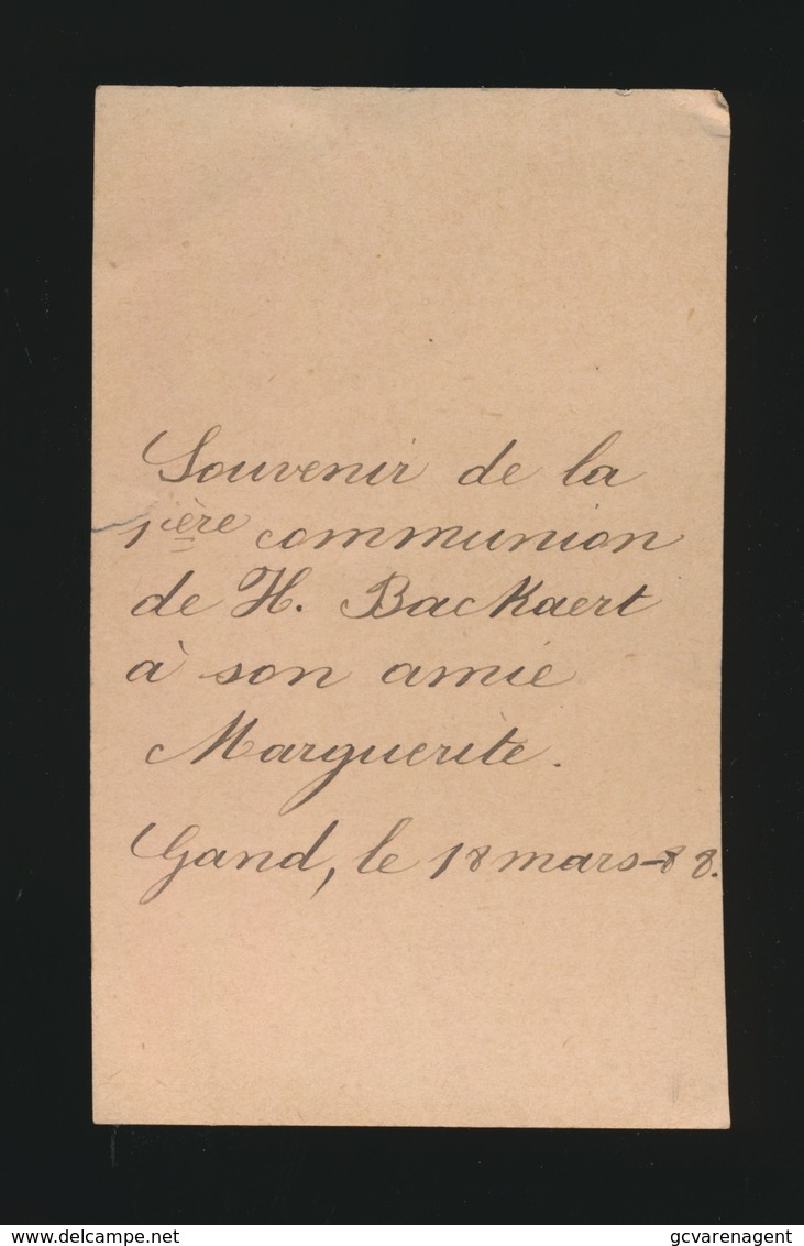 SOUVENIR DE MA PREMIERE COMMUNION  1888  H.BACKAERT     2 SCANS - Images Religieuses