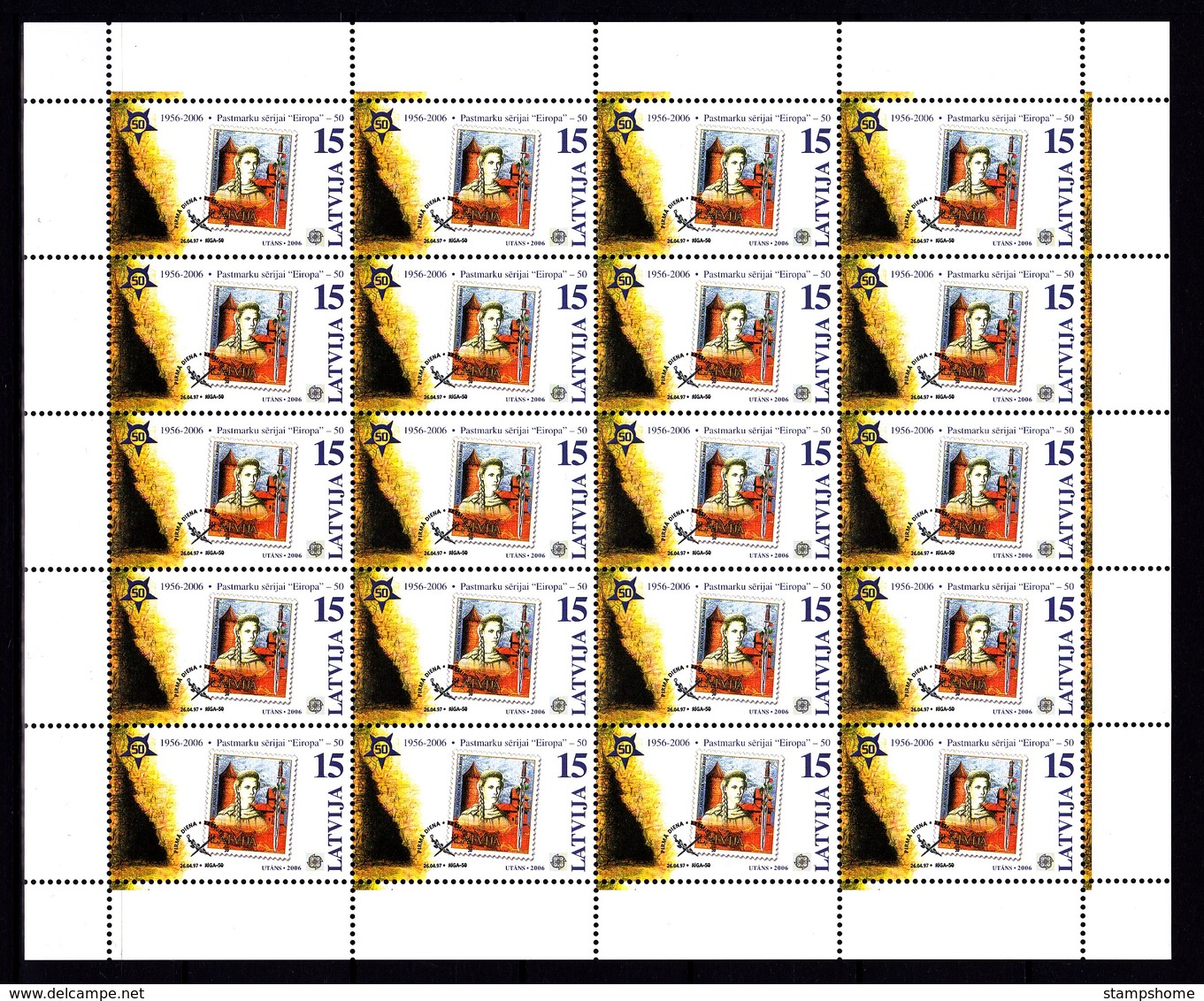 Europa Cept - 2006 - Latvia, Lettland - 4.Complete Full Sheetlet Of 20 Set ** MNH - 2006