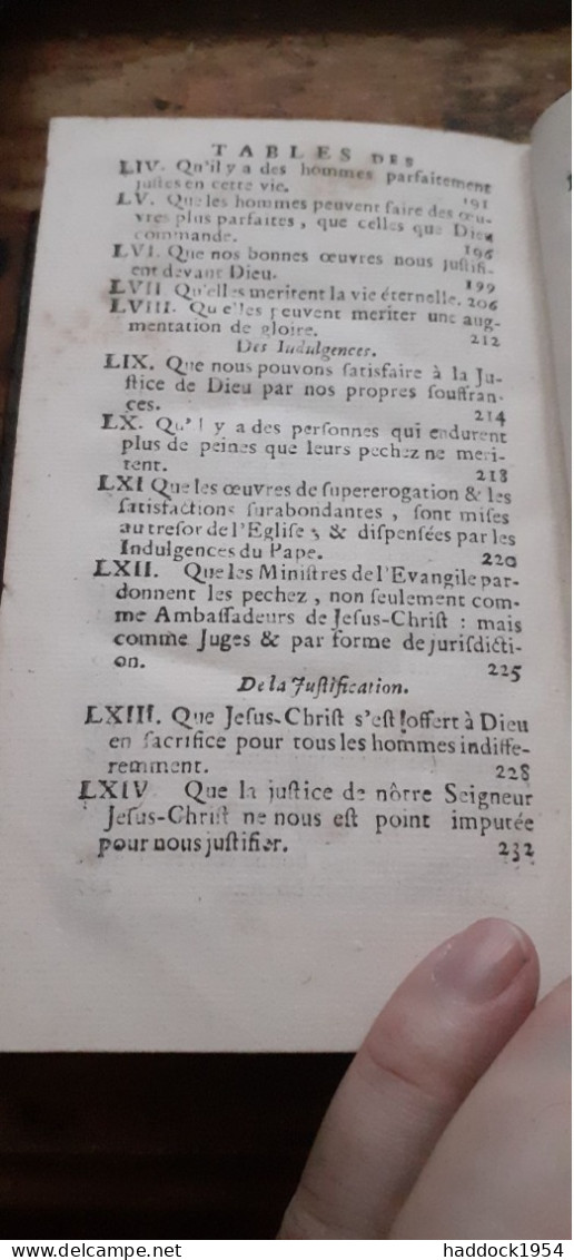 abrégé des controverses ou sommaire des erreurs CHARLES DRELINCOURT abraham acher 1709