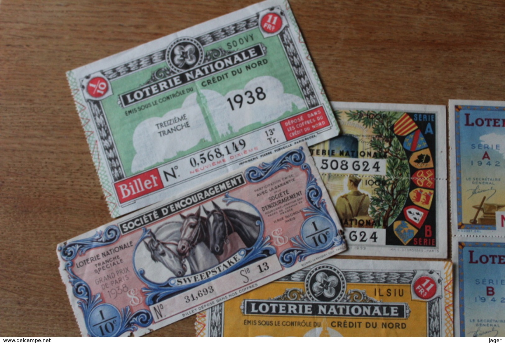 Serie  10  Loterie Nationale  1932 1942 - Biglietti Della Lotteria