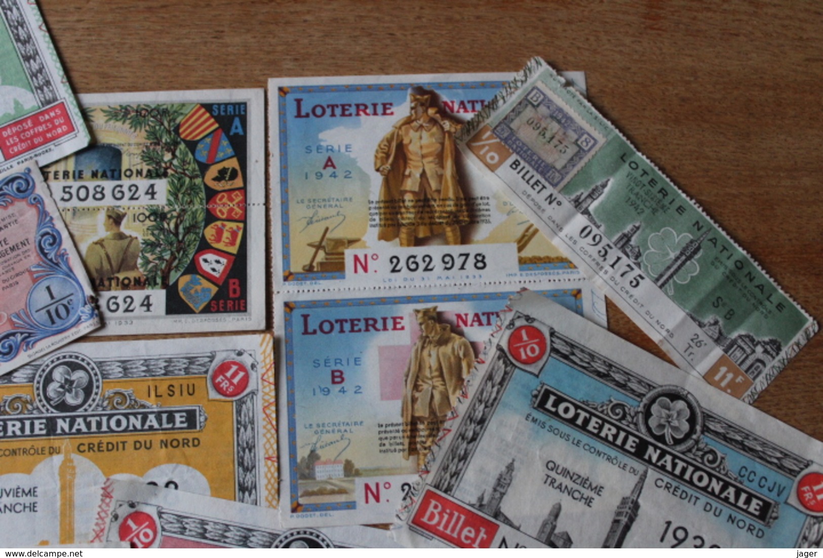 Serie  10  Loterie Nationale  1932 1942 - Biglietti Della Lotteria