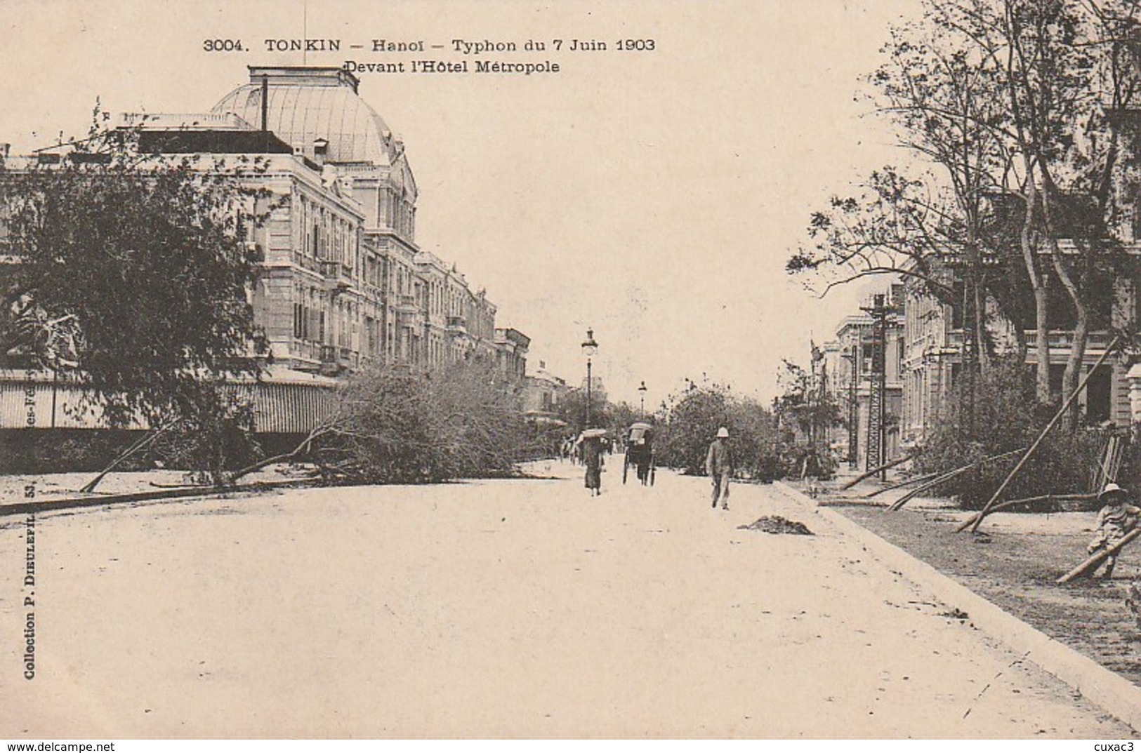 Tonkin -hanoi -  Typhon Du 7 Juin 1903 - Devant L'hôtel Métropois - Vietnam