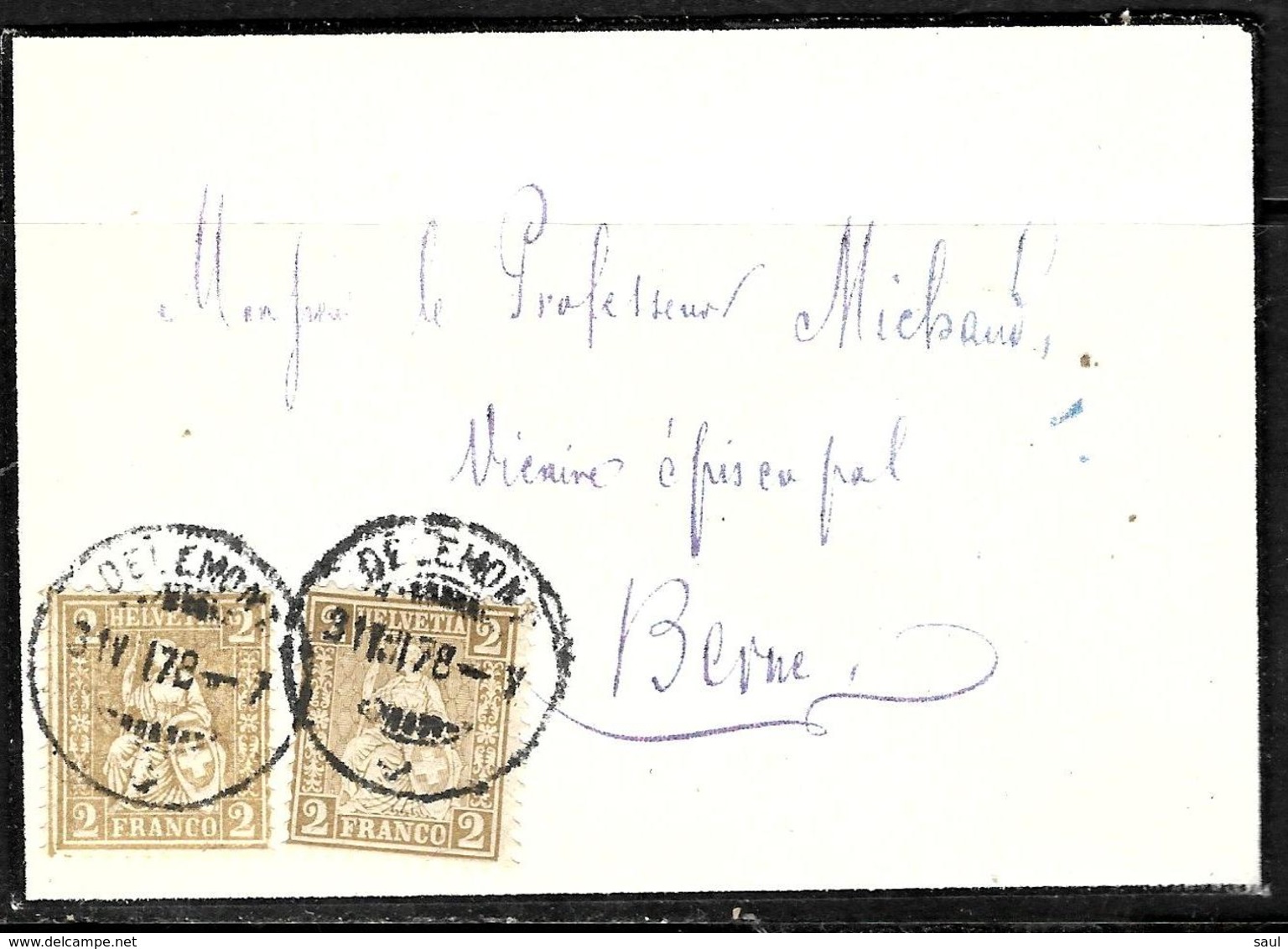 682 - SUISSE - SWITZERLAND - 1878 - MOURNING COVER - POSSIBLE FORGERY, FALSE, FAUX, FALSO, FALSCH - Unclassified