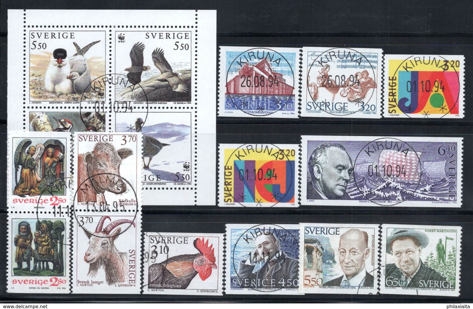 Svezia 1994-95 Mi. 1845-1861 Usato 100% Uccelli, Religione, Animali, Bengtsson - Used Stamps