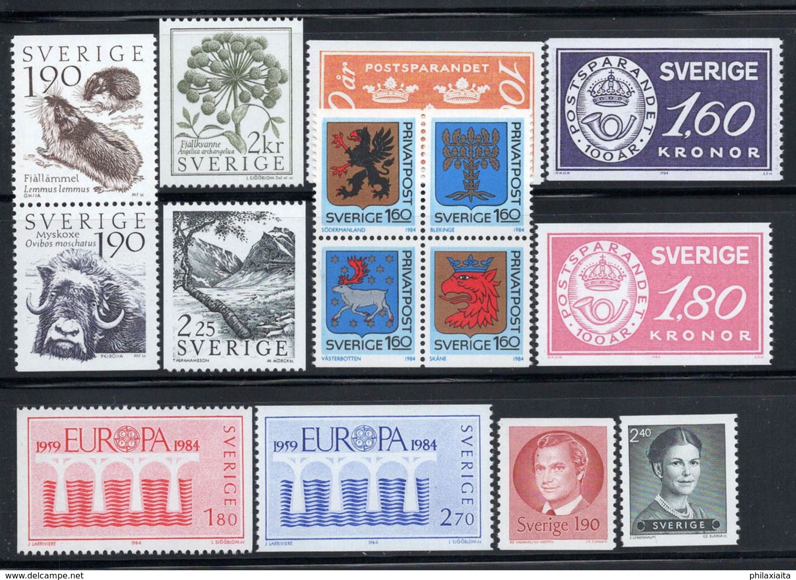 Svezia 1984 Mi. 1267-1281 Nuovo ** 100% Natura, Stemmi, Cept, Re - Nuovi