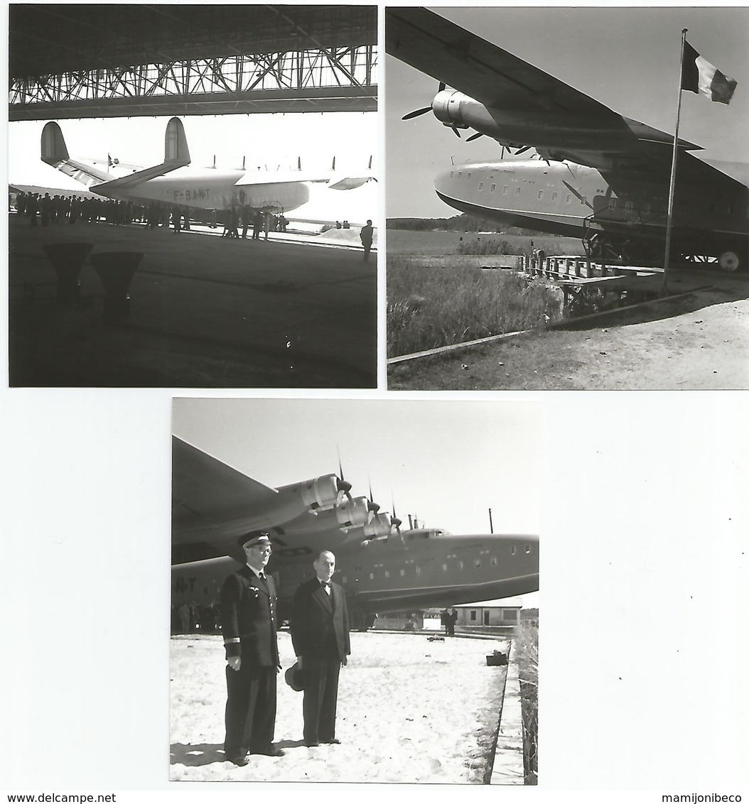 Air France Inauguration De La Mise à L'eau Du Latécoère 631 F-BANT 3 Photos - Luftfahrt